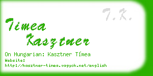 timea kasztner business card