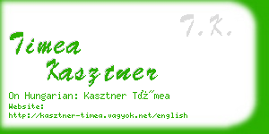 timea kasztner business card